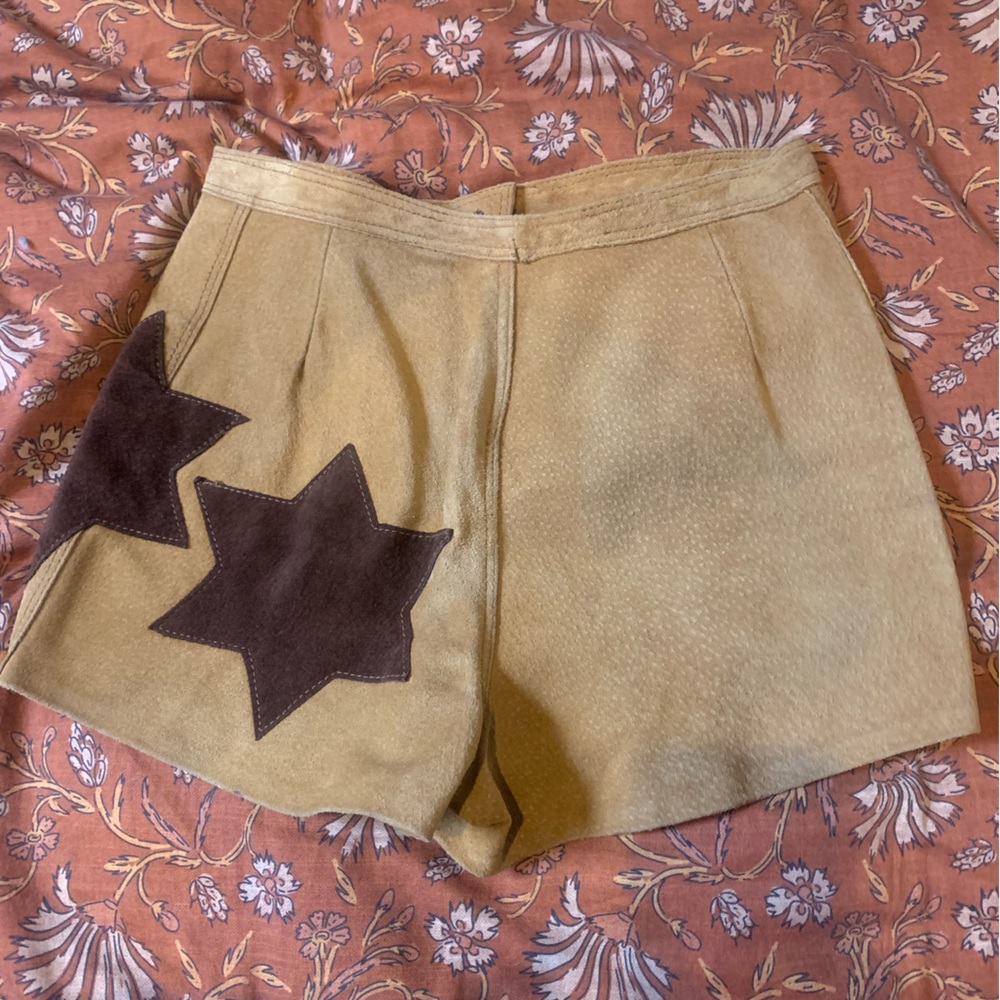 Woodstock 1970s suede shorts